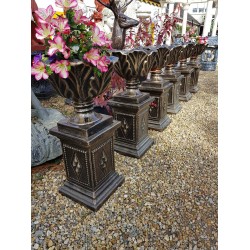 Painted Urns and Plinth
